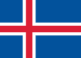 Iceland scenery flag